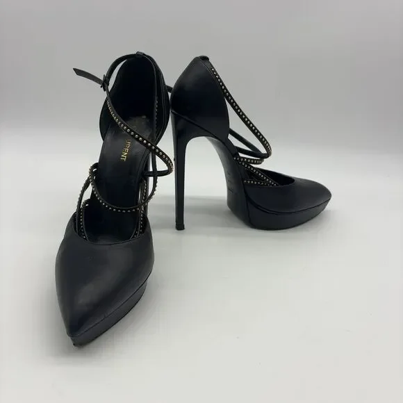 Saint Laurent Heels with Studded Straps - Picture 5 of 7
